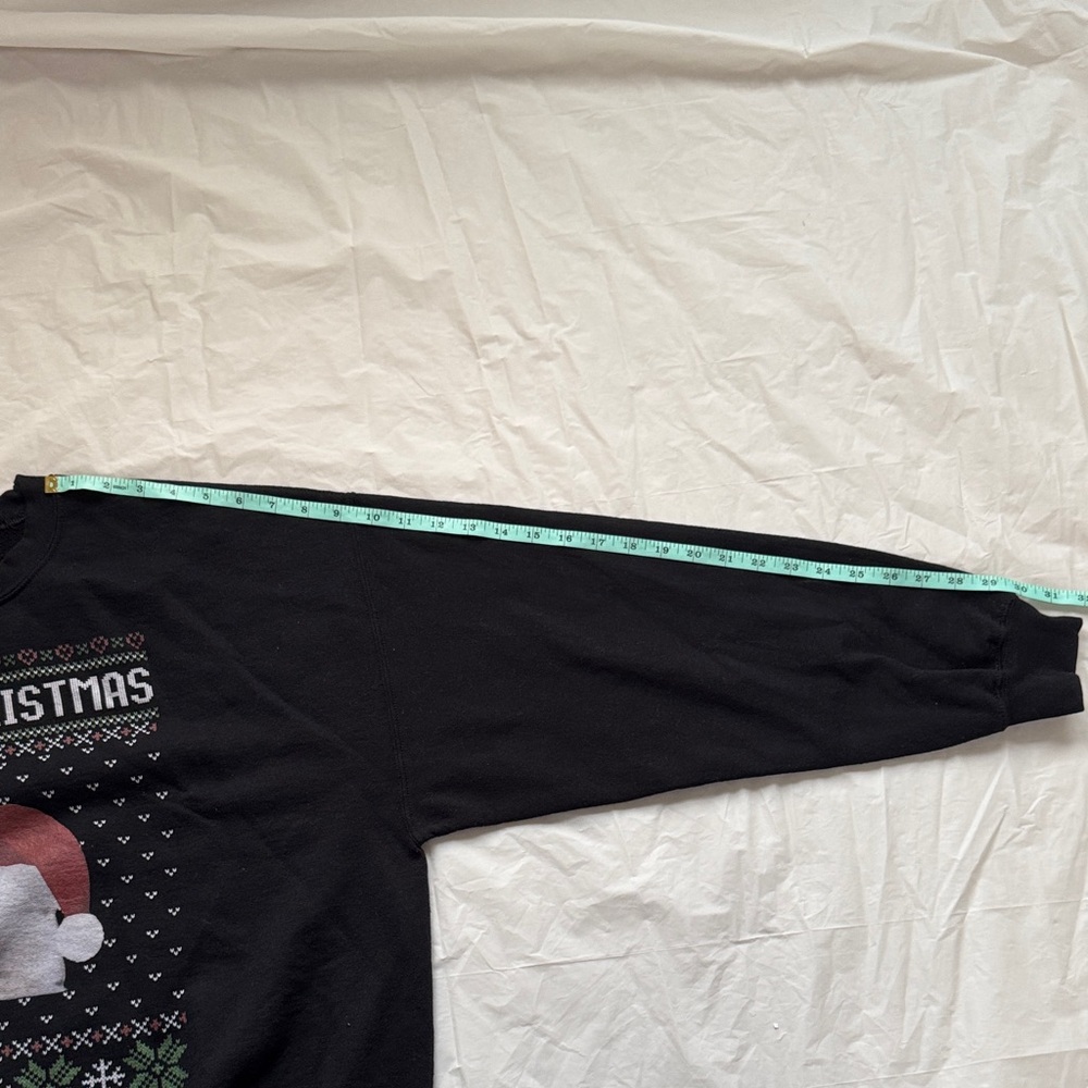 Gildan Black Merry Christmas Cat Crewneck Sweater - Picture 8 of 12